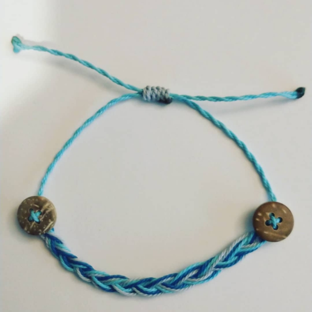 Frosty Braided Wax Thread bracelet